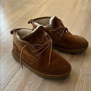UGG neumel brown suede upcycled wool boots size 10